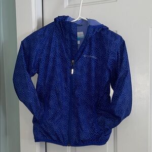 Columbia Navy Blue Patterned Raincoat